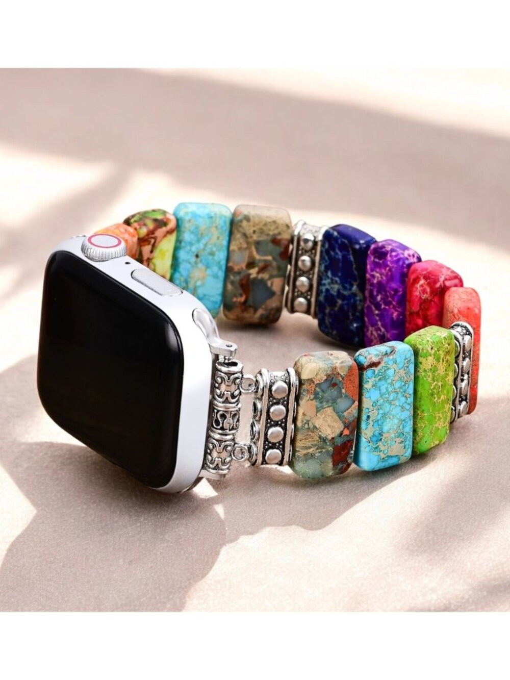 Cape Diablo Chic Chakra Jasper Stone Apple Watch Strap Small NWT MSRP $55